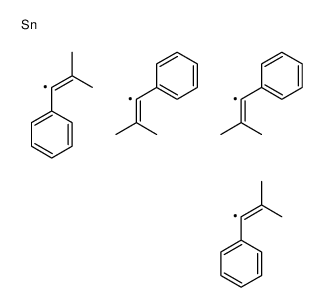 tetrakis(2-methyl-1-phenylprop-1-enyl)stannane Structure