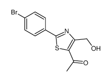1-[2-(4-Bromophenyl)-4-(hydroxymethyl)-5-thiazolyl]ethanone Structure