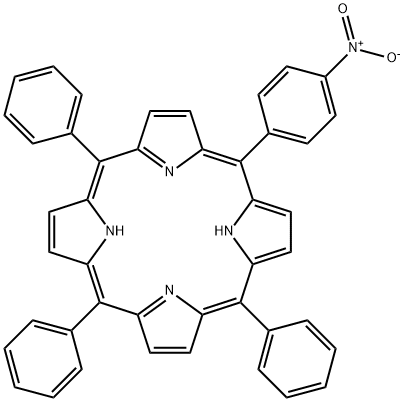 5-(4-Nitrophenyl)-10,15,20-(triphenyl)porphyrin structure