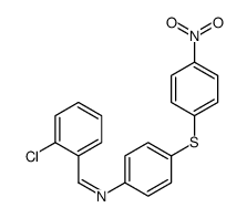 1-(2-chlorophenyl)-N-[4-(4-nitrophenyl)sulfanylphenyl]methanimine结构式