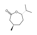 (4R)-7-isopropyl-4-methyloxepan-2-one结构式