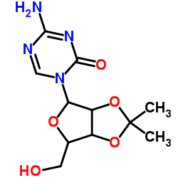 4-amino-1-[2,3-O-(1-Methylethylidene)pentofuranosyl]-1,3,5-Triazin-2(1H)-one Structure