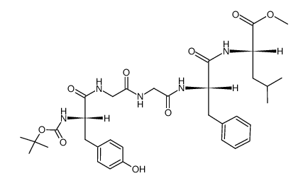 Boc-L-Tyr-Gly-Gly-L-Phe-L-Leu-OMe Structure