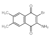 3-amino-2-bromo-6,7-dimethyl-naphthalene-1,4-dione结构式