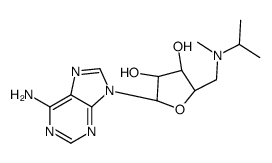 (2R,3R,4S,5R)-2-(6-aminopurin-9-yl)-5-[[methyl(propan-2-yl)amino]methyl]oxolane-3,4-diol结构式