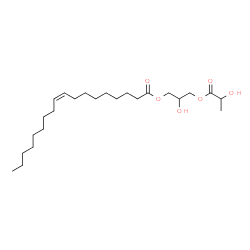 2-hydroxy-3-(2-hydroxy-1-oxopropoxy)propyl oleate结构式