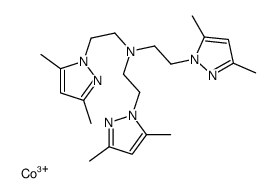 cobalt(3+),2-(3,5-dimethylpyrazol-1-yl)-N,N-bis[2-(3,5-dimethylpyrazol-1-yl)ethyl]ethanamine Structure
