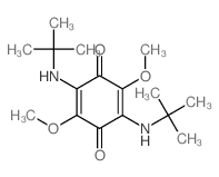 2,5-dimethoxy-3,6-bis(tert-butylamino)cyclohexa-2,5-diene-1,4-dione structure