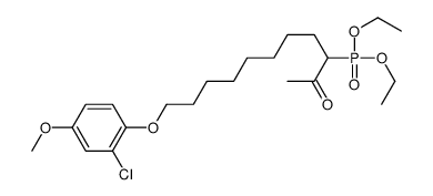 11-(2-chloro-4-methoxyphenoxy)-3-diethoxyphosphorylundecan-2-one Structure