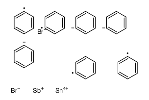 benzene,tetraphenylstibanium,tin(4+),dibromide Structure