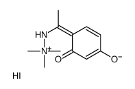 [[(1Z)-1-(2-hydroxy-4-oxocyclohexa-2,5-dien-1-ylidene)ethyl]amino]-trimethylazanium,iodide Structure