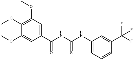 1-[3-(Trifluoromethyl)phenyl]-3-(3,4,5-trimethoxybenzoyl)thiourea Structure