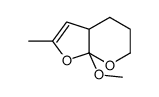 4H-Furo[2,3-b]pyran,3a,5,6,7a-tetrahydro-7a-methoxy-2-methyl-,(3aR,7aR)-rel-(9CI)结构式