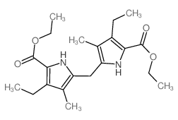 1H-Pyrrole-2-carboxylicacid, 5,5'-methylenebis[3-ethyl-4-methyl-, diethyl ester (9CI) structure