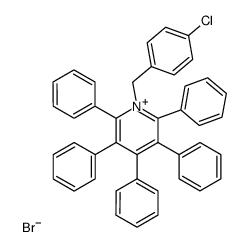 1-(4-chlorobenzyl)-2,3,4,5,6-pentaphenylpyridin-1-ium bromide结构式