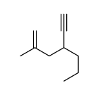 4-ethynyl-2-methylhept-1-ene结构式