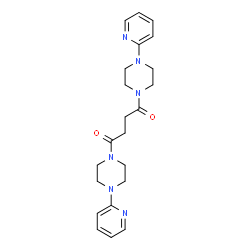 1,4-bis[4-(pyridin-2-yl)piperazin-1-yl]butane-1,4-dione structure