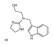 2-(N-(2-Imidazolin-2-yl)-N-(3-indolylmethyl)amino)ethanol hydriodide结构式