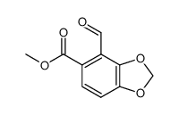 methyl 2-formyl-3,4-methylenedioxybenzoate结构式