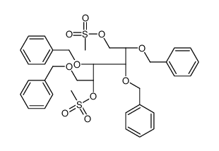 2,3,4,6-TETRA-O-BENZYL-1,5-DI-O-METHANESULFONYL-D-GLUCITOL结构式