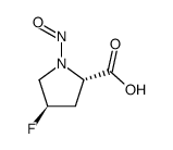 L-Proline, 4-fluoro-1-nitroso-, trans- (9CI) structure