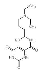 N-(5-diethylaminopentan-2-yl)-2,6-dioxo-3H-pyrimidine-4-carboxamide结构式