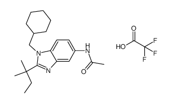 N-[1-(cyclohexylmethyl)-2-(1,1-dimethylpropyl)-1H-benzimidazol-5-yl]acetamide trifluoroacetate结构式