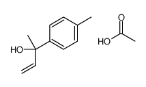 Benzenemethanol, alpha-ethenyl-alpha,4-dimethyl-, acetate (9CI) Structure