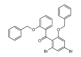 (2-benzyloxy-4,6-dibromophenyl)-(2-benzyloxyphenyl)methanone结构式