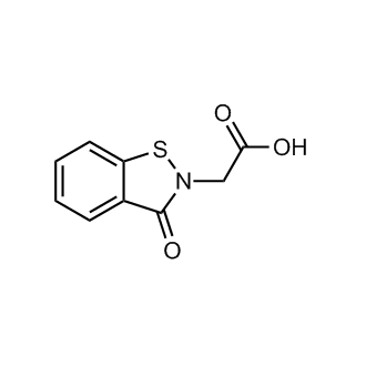 2-(3-氧代-2,3-二氢-1,2-苯并噻唑-2-基)乙酸结构式