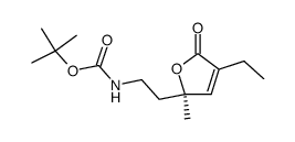 (5R)-3-ethyl-5-methyl-5-[2-(tert-butoxycarbonylamino)ethyl]furan-2(5H)-one Structure