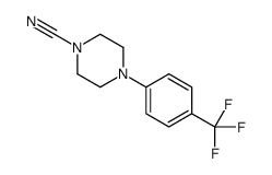 4-[4-(trifluoromethyl)phenyl]piperazine-1-carbonitrile结构式