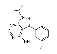 Phenol, 3-[4-amino-1-(1-Methylethyl)-1H-pyrazolo[3,4-d]pyrimidin-3-yl]-结构式