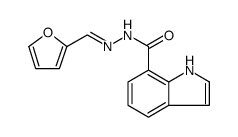1H-Indole-7-carboxylic acid, 2-(2-furanylmethylene)hydrazide Structure