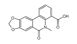 5-methyl-6-oxo-5,6-dihydro-[1,3]dioxolo[4,5-j]phenanthridine-4-carboxylic acid结构式