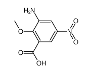 3-amino-2-methoxy-5-nitro-benzoic acid结构式