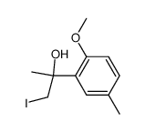 1-iodo-2-(2-methoxy-5-methyl-phenyl)-propan-2-ol结构式