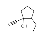 2-ethyl-1-hydroxycyclopentane-1-carbonitrile Structure