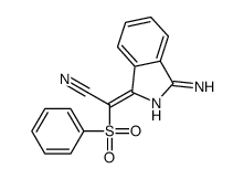 2-(3-aminoisoindol-1-ylidene)-2-(benzenesulfonyl)acetonitrile Structure
