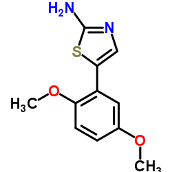 5-(2,5-Dimethoxyphenyl)-1,3-thiazol-2-amine结构式