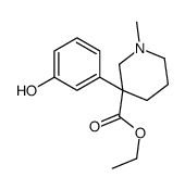 ethyl 3-(3-hydroxyphenyl)-1-methylpiperidine-3-carboxylate结构式