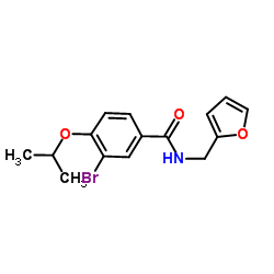 3-Bromo-N-(2-furylmethyl)-4-isopropoxybenzamide Structure