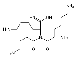 (2S)-2,6-diamino-N-(4-aminobutanoyl)-N-[(2S)-1,6-diamino-1-oxohexan-2-yl]hexanamide结构式