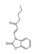 3-(3-oxohept-1-enyl)-1,3-benzoxazol-2-one结构式