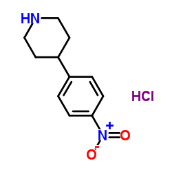 4-(4-Nitrophenyl)piperidine hydrochloride (1:1) structure