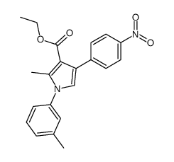 2-Methyl-4-(4-nitro-phenyl)-1-m-tolyl-1H-pyrrole-3-carboxylic acid ethyl ester Structure