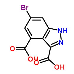 6-BROMO-3,4-(1H)INDAZOLE DICARBOXYLIC ACID结构式