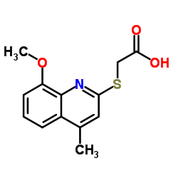 [(8-Methoxy-4-methyl-2-quinolinyl)sulfanyl]acetic acid结构式