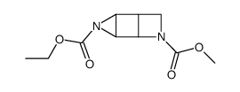 3-methyloxycarbonyl-7-ethyloxycarbonyl-3,7-diazatricyclo(4.1.0.02.5)heptane结构式