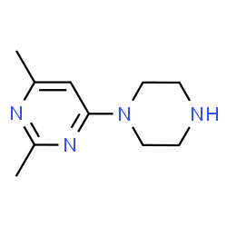 2,4-dimethyl-6-piperazin-1-ylpyrimidine结构式